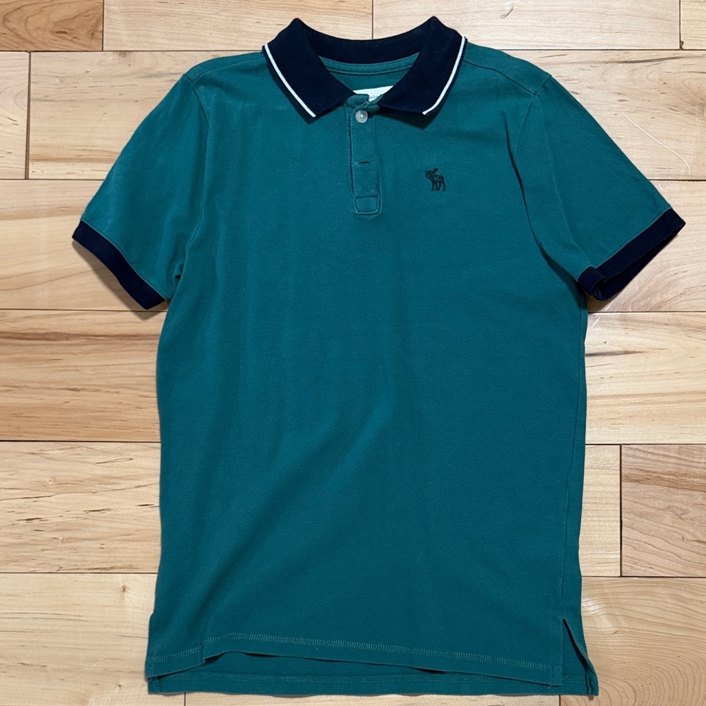 Abercrombie Kids Teal Polo with Navy Trim
